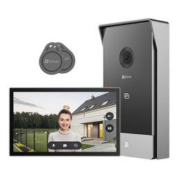 Kit video-interfon, monitor tactil 7 inch, 2 fire, camera 2MP, IR 5m, SDcard, Wi-Fi6 - EZVIZ CS-HP5-2MP