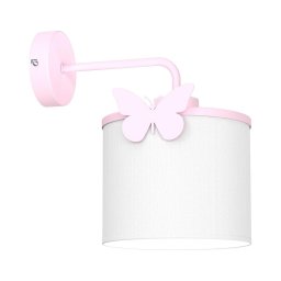 Lampă de perete pentru copii SWEET 1xE27/15W/230V alb/roz/fluture