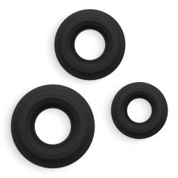 NS Novelties Renegade 3pc Fireman Rings Black