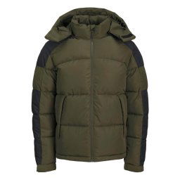 JACK & JONES Geacă Jcoaero Puffer Sn 12260428 19-0414 TCX forest night