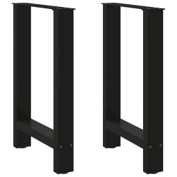 Picioare masuta de cafea Negru 2 buc 60x(72-73) cm Otel GartenMobel Dekor
