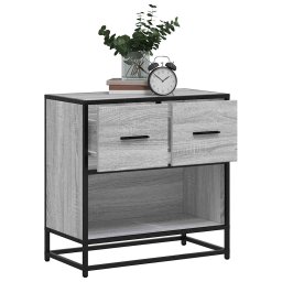 Noptiera gri Sonoma 60x31x60 cm lemn prelucrat si metal GartenMobel Dekor