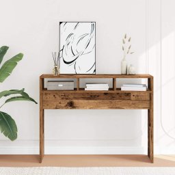 Masa consola, lemn vechi, 105x30x80 cm, PAL GartenMobel Dekor