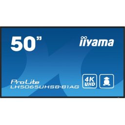 Semne Panou informare digital de perete iiyama LH5065UHSB-B1AG Afisaj 125,7 cm (49.5") LCD Wi-Fi 800 cd/m² 4K Ultra HD Negru Procesor incorporat Android 11 24/7
