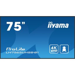 Afisaj Semne Design tip kiosk iiyama LH7565UHSB-B1 189,2 cm (74.5") LED Wi-Fi 800 cd/m² 4K Ultra HD Negru Procesor incorporat Android 11 24/7