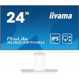 Monitor IPS LED Iiyama 23.8" XUB2497HSU-W2, Full HD (1920 x 1080), HDMI, DisplayPort, Boxe, Pivot, 100 Hz, 1 ms (Alb)