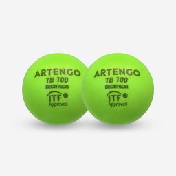 Set 2 Mingi din spumă Tenis TB100 9 cm Verde