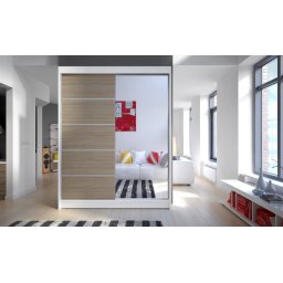 Dulap cu usi glisante si oglinda 150x200 cm, Limbo, ADRK Furniture