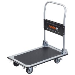 Carucior platforma Profi 150 kg Meister, buzunar practic, pliabil, roti PU,