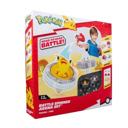 Pokemon - set de joaca battle spinner cu doua figurine (pikachu #1, mew, poké ball, & poké ball)