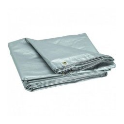 PRELATA CU INELE 150 G/MP, 10X15 M, ARGINTIU