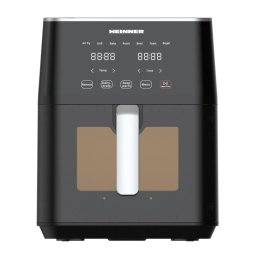 Friteuza cu aer cald HAF-M7BK1800, 7 l, 1800 W, Termostat reglabil, 10 programe, Negru