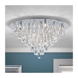 Plafonieră de cristal Orion DLU 2516/75 CELESTE 12xG9/40W/230V d. 75 cm crom