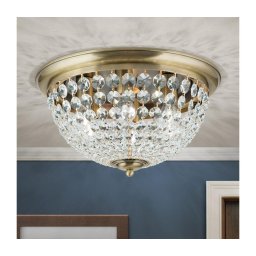 Plafonieră de cristal Orion DLU 1840/47 PLAFOND 6xE27/40W/230V d. 47 cm bronz