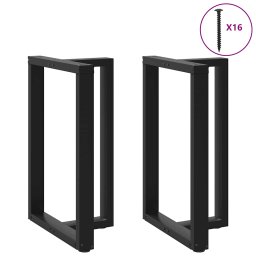 Picioare pentru masa de bar în forma de T 2 buc Negru Otel GartenMobel Dekor