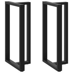 Picioare pentru masa de bar în forma de T 2 buc Negru Otel GartenMobel Dekor