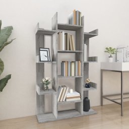 Biblioteca, gri sonoma, 86x25,5x140 cm, lemn prelucrat GartenMobel Dekor