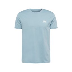 ALPHA INDUSTRIES Tricou albastru deschis / alb