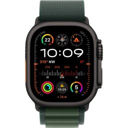 Smartwatch Watch Ultra 2, Smartwatch (black, 49 mm, Alpine Loop dark green, titanium case, cellular)