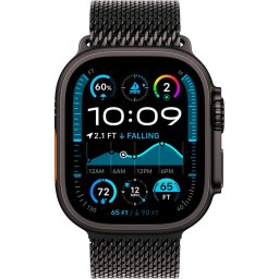 Smartwatch Watch Ultra 2, Smartwatch (black, 49 mm, black Milanese strap, titanium case, cellular)