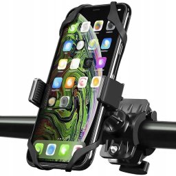 Suport telefon pentru bicicleta sau motocicleta, amortizare soc, unghi reglabil