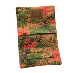 Portofel tutun cork Kavatza Pouch Sweet Hibiskus Deluxe