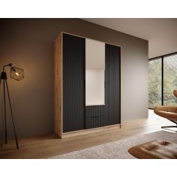 Dulap cu trei usi si oglinda, Norel, ADRK Furniture