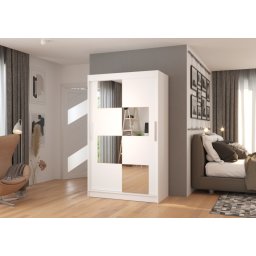 Dulap cu usi glisante si oglinda 120x200 cm, Lugano, ADRK Furniture