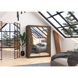 Dulap cu usi glisante si oglinda 150x200 cm, Max, ADRK Furniture