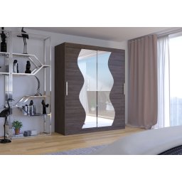 Dulap cu usi glisante si oglinda 180x215 cm, Medison, ADRK Furniture