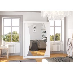 Dulap cu usi glisante si oglinda 150x200 cm, Modesto, ADRK Furniture