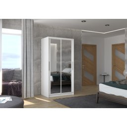 Dulap cu usi glisante si oglinda 100x200 cm, Nevio, ADRK Furniture