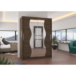 Dulap cu usi glisante si oglinda 150x200 cm, Renzo, ADRK Furniture