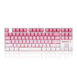 Tastatura gaming mecanica Cass iluminare RGB Alb/Roz