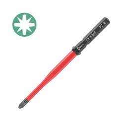 Bit VDE Pozidriv PZ2 157 mm 65 iS cap negru WERA Kraftform Kompakt 05006527001