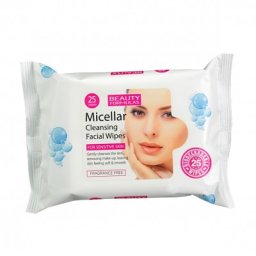 Servetele demachiante cu apa micelara x 25 buc., pentru piele sensibila, Beauty Formulas