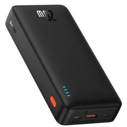 Baterie externa Airpow, 20000mAh, 20W, Incarcare rapida, USB-C, USB-A, cablu USB-C la USB-A inclus Negru
