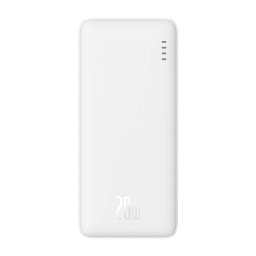 Baterie externa Airpow, 10000mAh, 20W, QC + PD, 1 x USB-A - 1 x USB-C, Alba