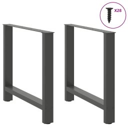Picioare masuta de cafea Antracit 2 buc 70x(72-73) cm Otel GartenMobel Dekor