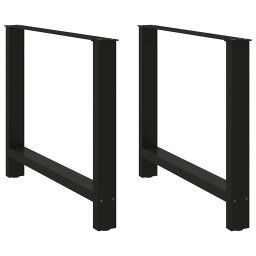 Picioare masuta de cafea Negru 2 buc 100x(72-73) cm Otel GartenMobel Dekor