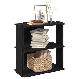 Biblioteca cu 3 etaje, negru, 60x30x80 cm, lemn de prelucrare GartenMobel Dekor
