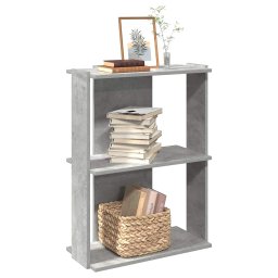 Biblioteca cu 3 niveluri, gri beton, 60x30x80 cm lemn prelucrat GartenMobel Dekor
