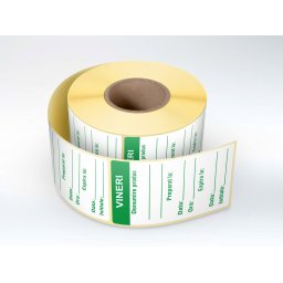 Etichete HACCP autocolante personalizate Zilele Saptamanii - VINERI, 1000 buc rola, set 3 role