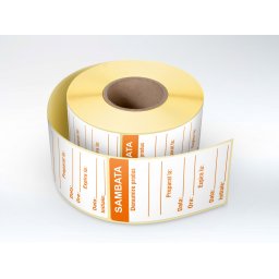 Etichete HACCP autocolante personalizate Zilele Saptamanii - SAMBATA, 1000 buc rola, set 3 role