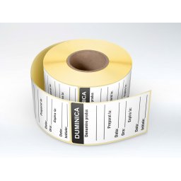 Etichete HACCP autocolante personalizate Zilele Saptamanii - DUMINICA, 1000 buc rola, set 3 role