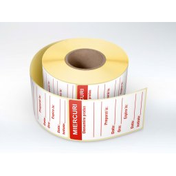 Etichete HACCP autocolante personalizate Zilele Saptamanii - MIERCURI, 1000 buc rola, set 3 role