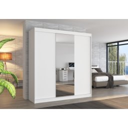 Dulap cu usi glisante si oglinda 200x215 cm, Santiago, ADRK Furniture