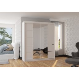 Dulap cu usi glisante si oglinda 180x215 cm, Traves, ADRK Furniture