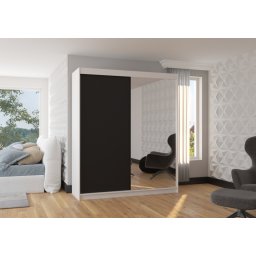 Dulap cu usi glisante si oglinda 180x215 cm, Viki, ADRK Furniture