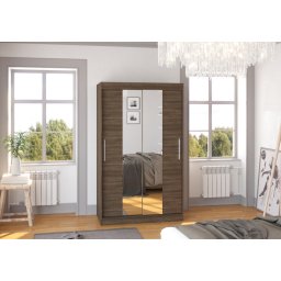 Dulap cu usi glisante si oglinda 120x200 cm, Santos, ADRK Furniture